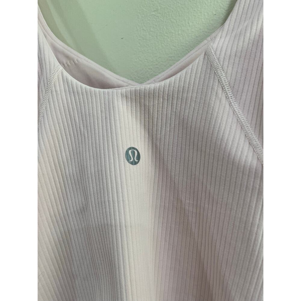 Lululemon Align Ribbed Cropped Tank Top Pink Size 8 Yoga Pilates - Picture 5 of 6